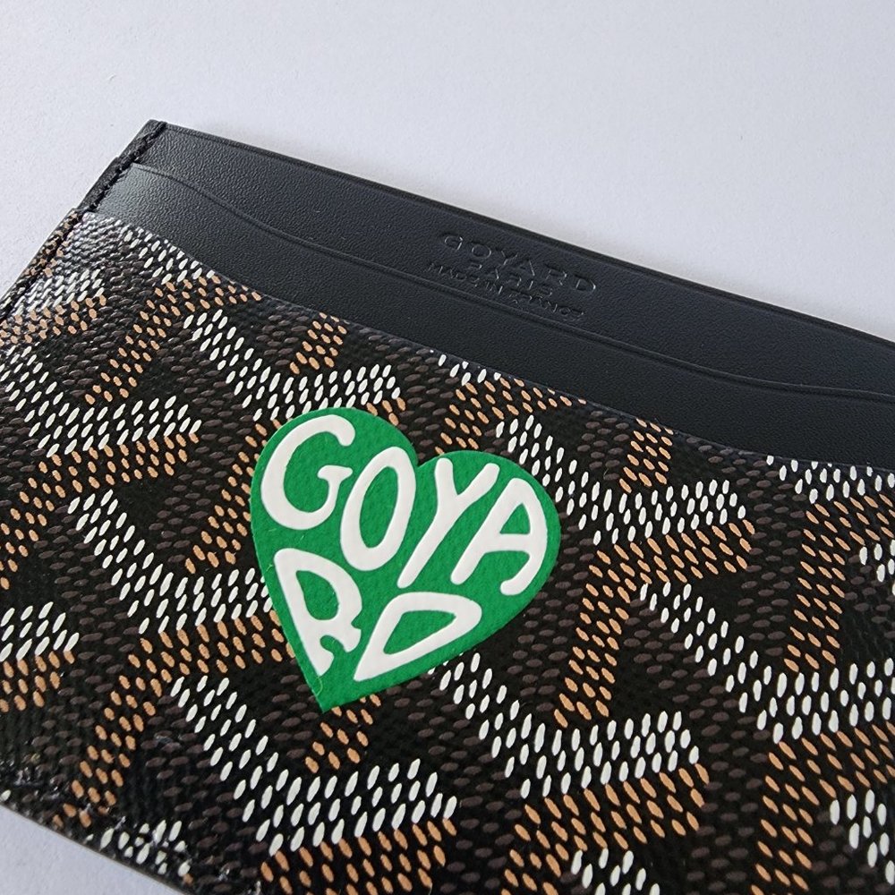 Custom Hand Painted Goyard Saint Sulpice Card Holder Wallet - Picture 6 of 13